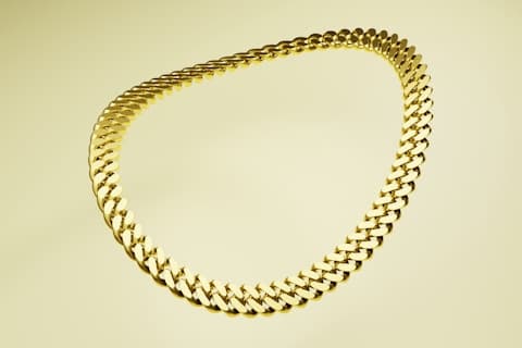 Two-Tone Oval Link Necklace